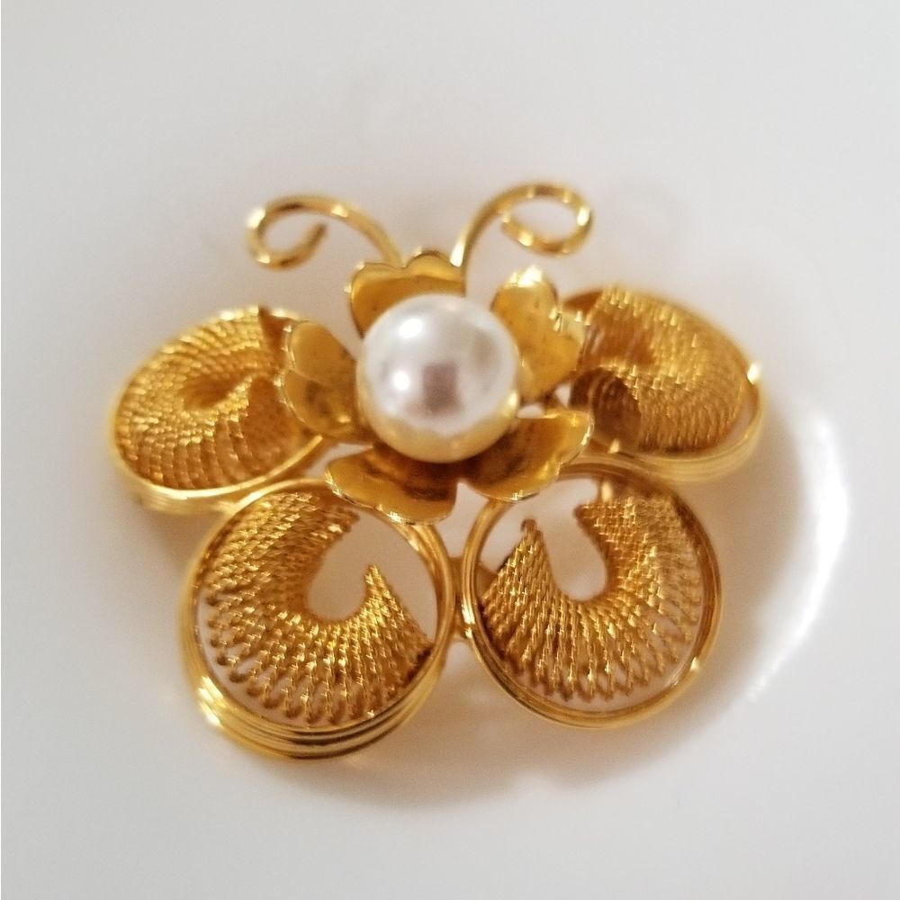 Vintage butterfly brooch